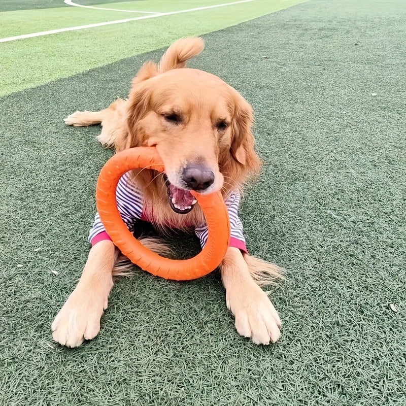 1pc Extra-Large Dog Flying Disc - Engaging Chew-resistant Toy for Interactive Fun, Stimulating Exercise & Teeth Cleaning - Perfect for Outdoor Play with Your Pup!