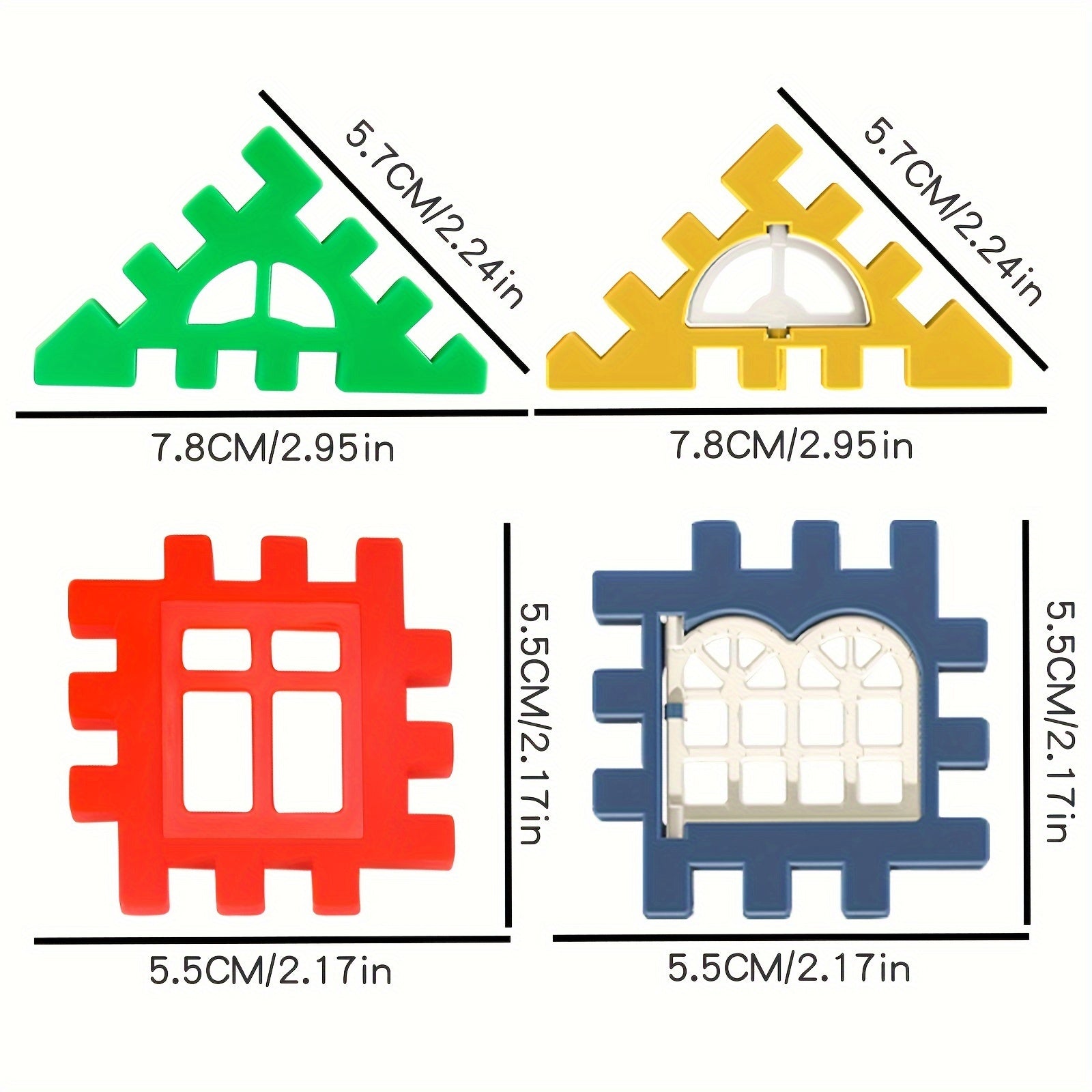 Colorful Large House Building Blocks, Window Design Toys, Creative Large House Building Block Toys Halloween Christmas Gifts