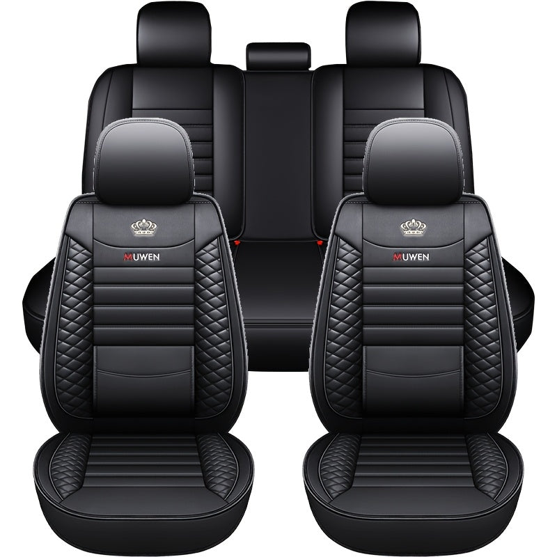 5pcs Full Seat Breathable Car Seat Covers, Suitable for 5 Seats -