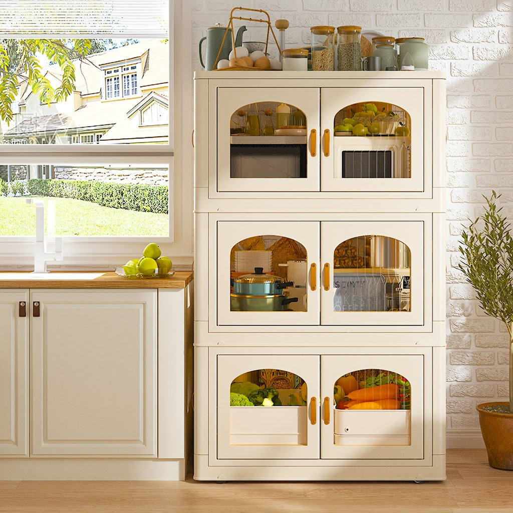 75GALPlastic Storage Bins with Lids and Magnetic Doors | Food Storage Containers