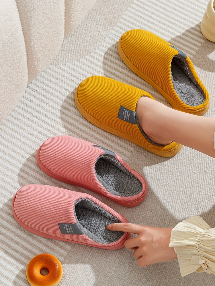 Women's & Unisex Plush Slip-On Slippers