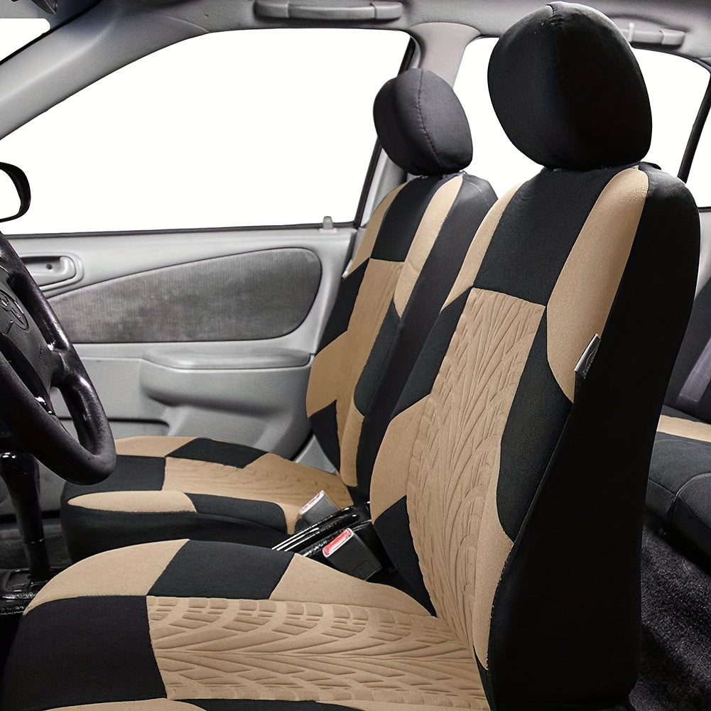 Front Pair Car Seat Covers, Breathable Polyester Split Automotive Front Seat Cushion Covers, Vehicle Seat Protectors Universal For Cars, Trucks Christmas Gift
