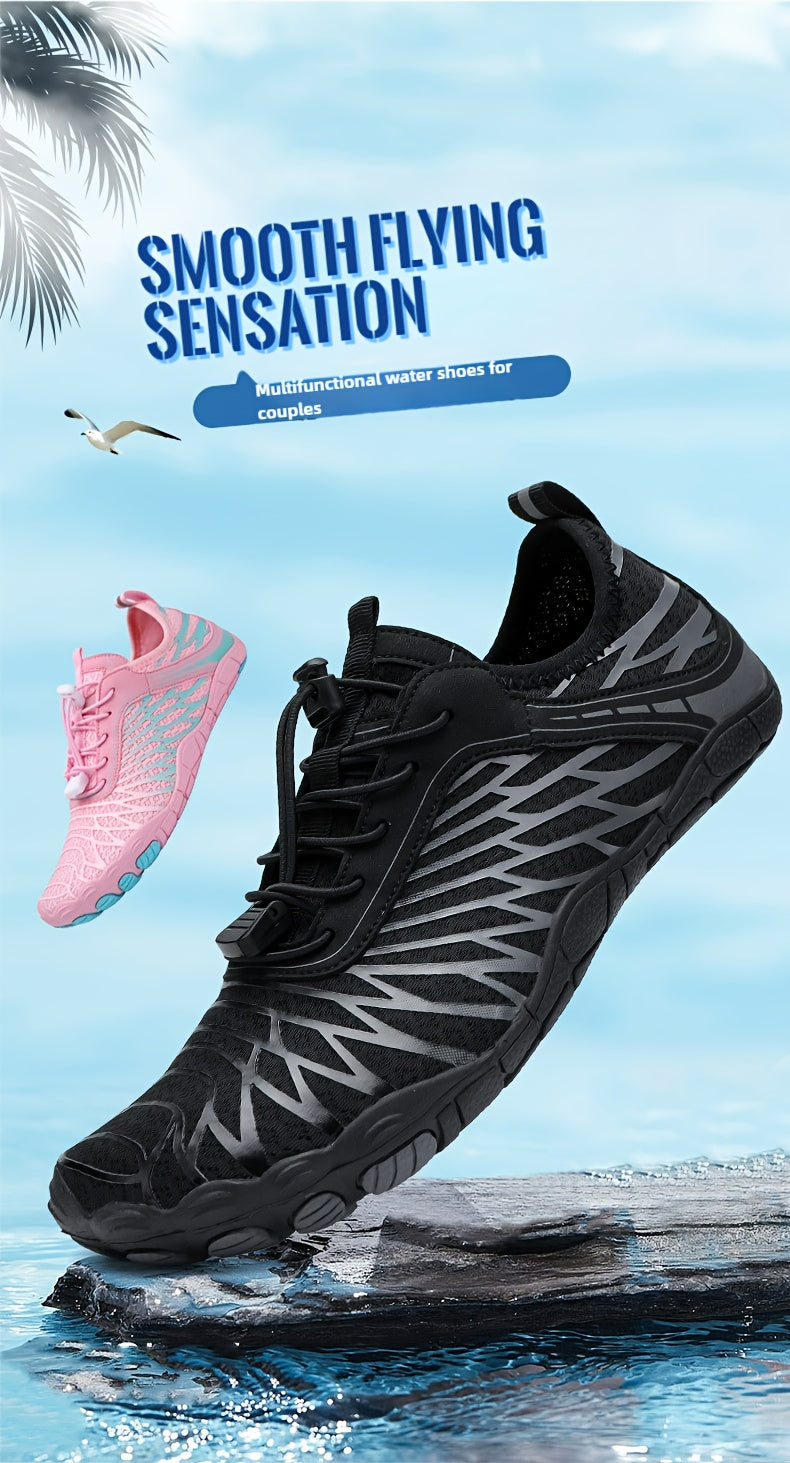 Adventure, Versatile Quick-Dry Footwear for Surfing, Swimming, Beach Tennis & Volleyball - Breathable Mesh & Durable Rubber Sole