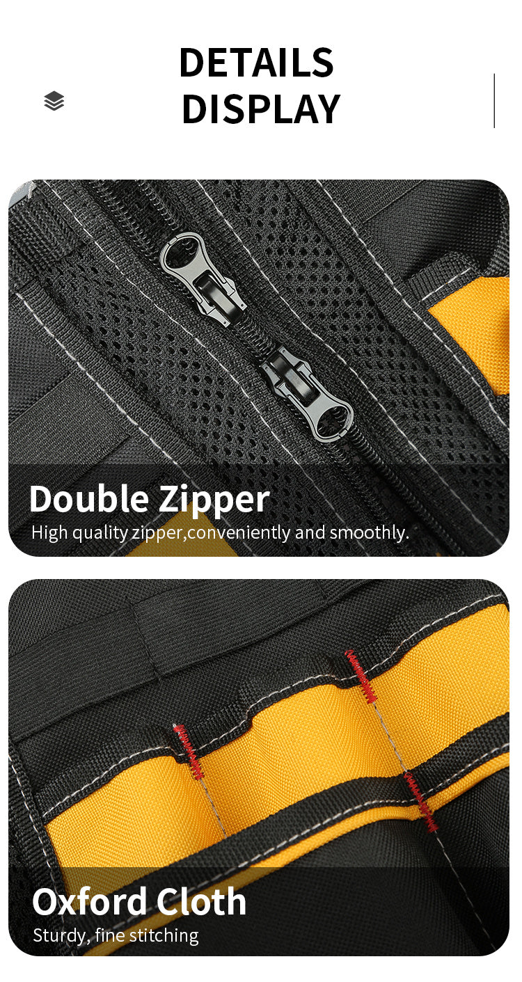 High-Visibility Reflective Work Vest - Durable with Tool Pockets for Electricians - Ensures Ultimate Construction Safety