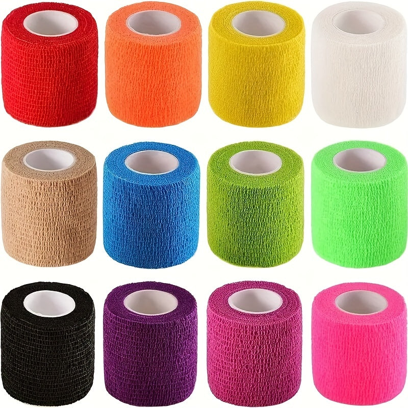 12pcs Self-Adhesive Elastic Bandage, Stretching Tape for Sports, Wrist & Ankle Protection