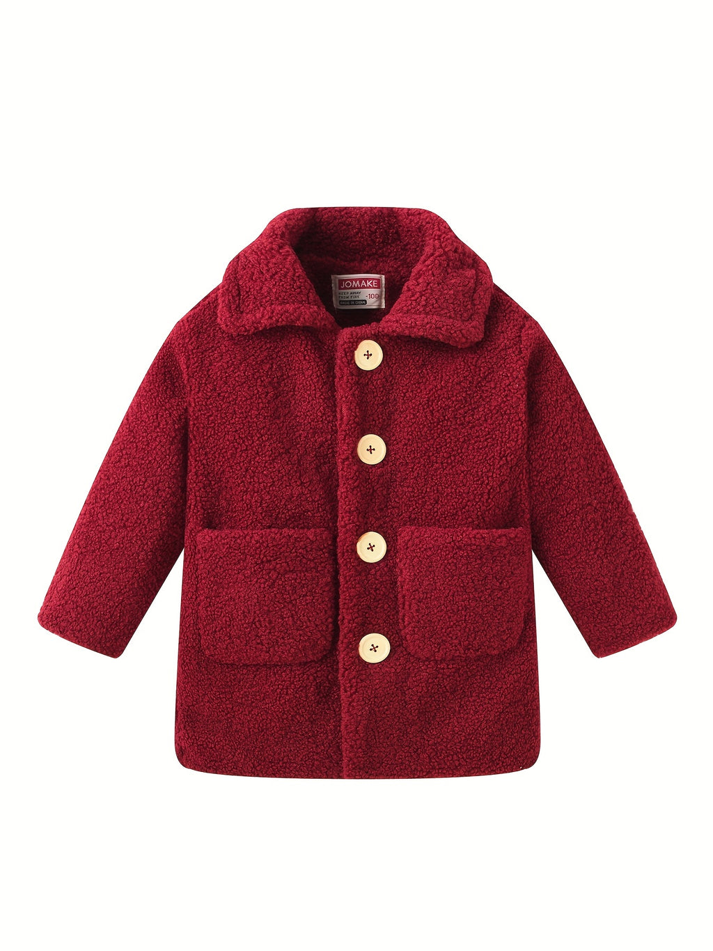 JOMAKE Girls' Winter Coat - Pastel Pink & Ombre Jacket with Button Front Closure,