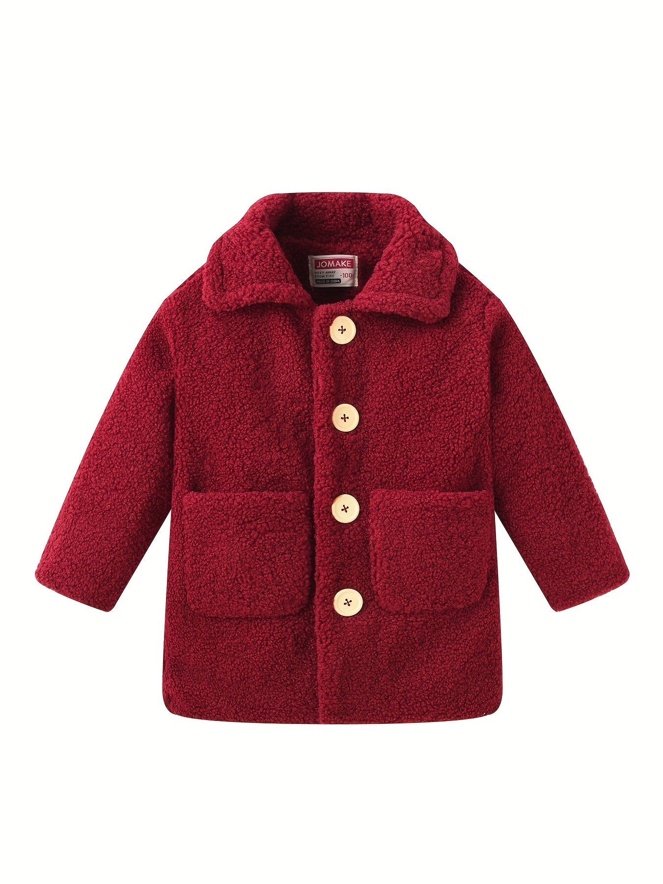 JOMAKE Girls' Winter Coat - Pastel Pink & Ombre Jacket with Button Front Closure,