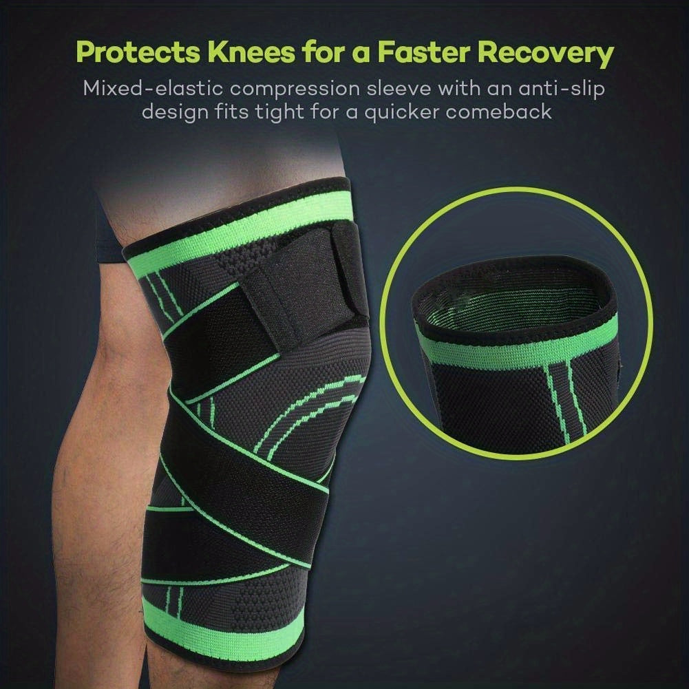 Maximize Your Performance With Our Compression Knee Sleeve - High Elastic, Breathable, And Perfect For Sports, Gym, Hiking, And More!