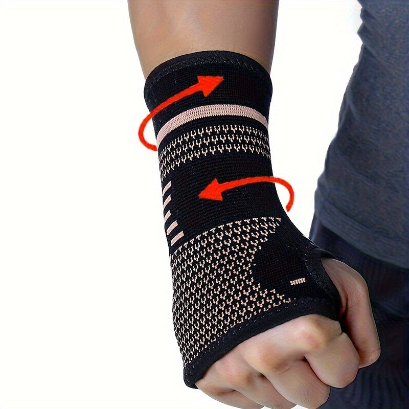 ROORUNS Sports Palm Sleeve - Elastic Knit Wrist Support, Nylon, Hand Wash Only, Pull-On Closure, Size Up Available