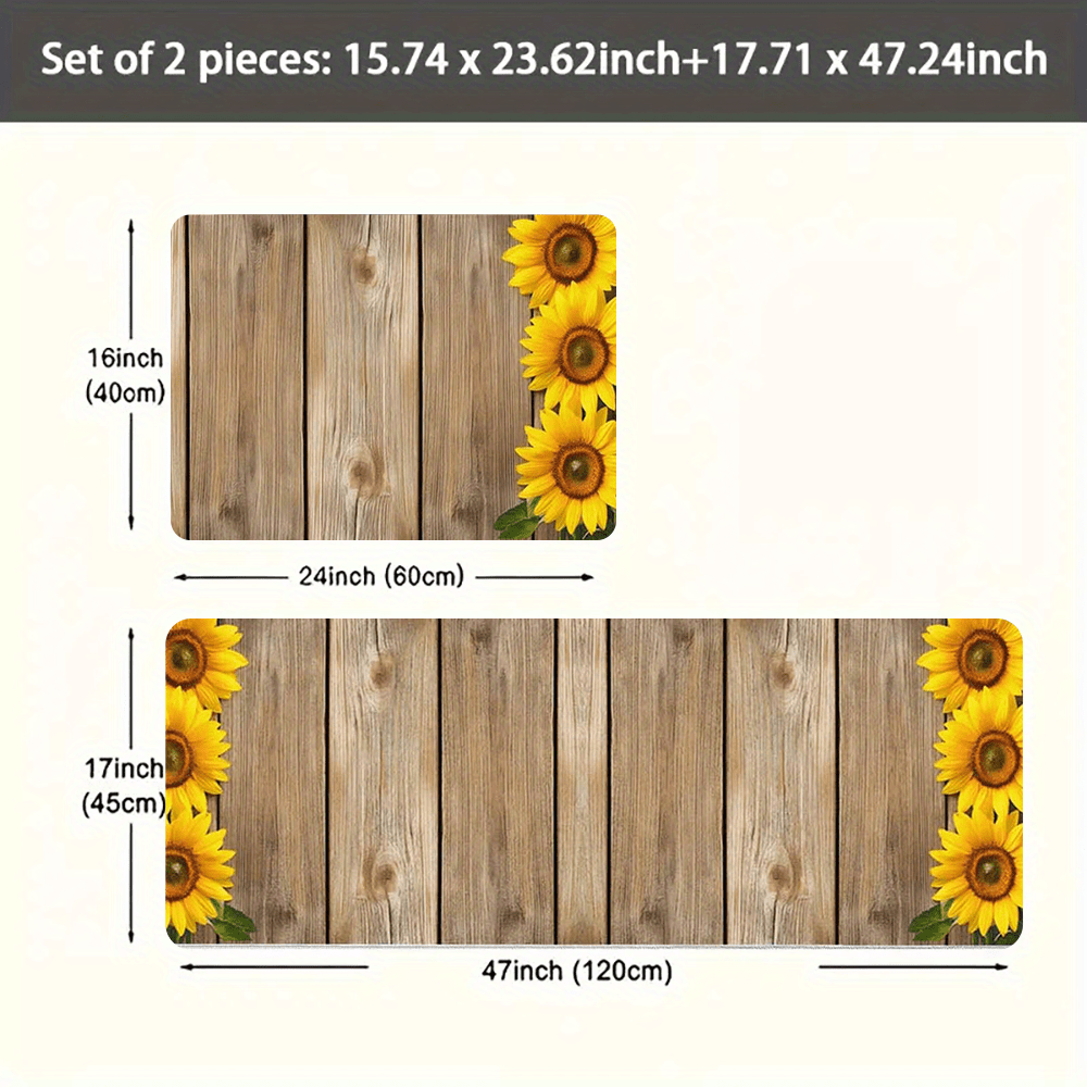 2/3pcs set of farmhouse kitchen rugs and mats, anti-slip washable, daily kitchen mat, kitchen mat decoration pet lover gift, non-slip, stain-resistant, machine washable, handmade fabric polyester floor mat, suitable for bedro