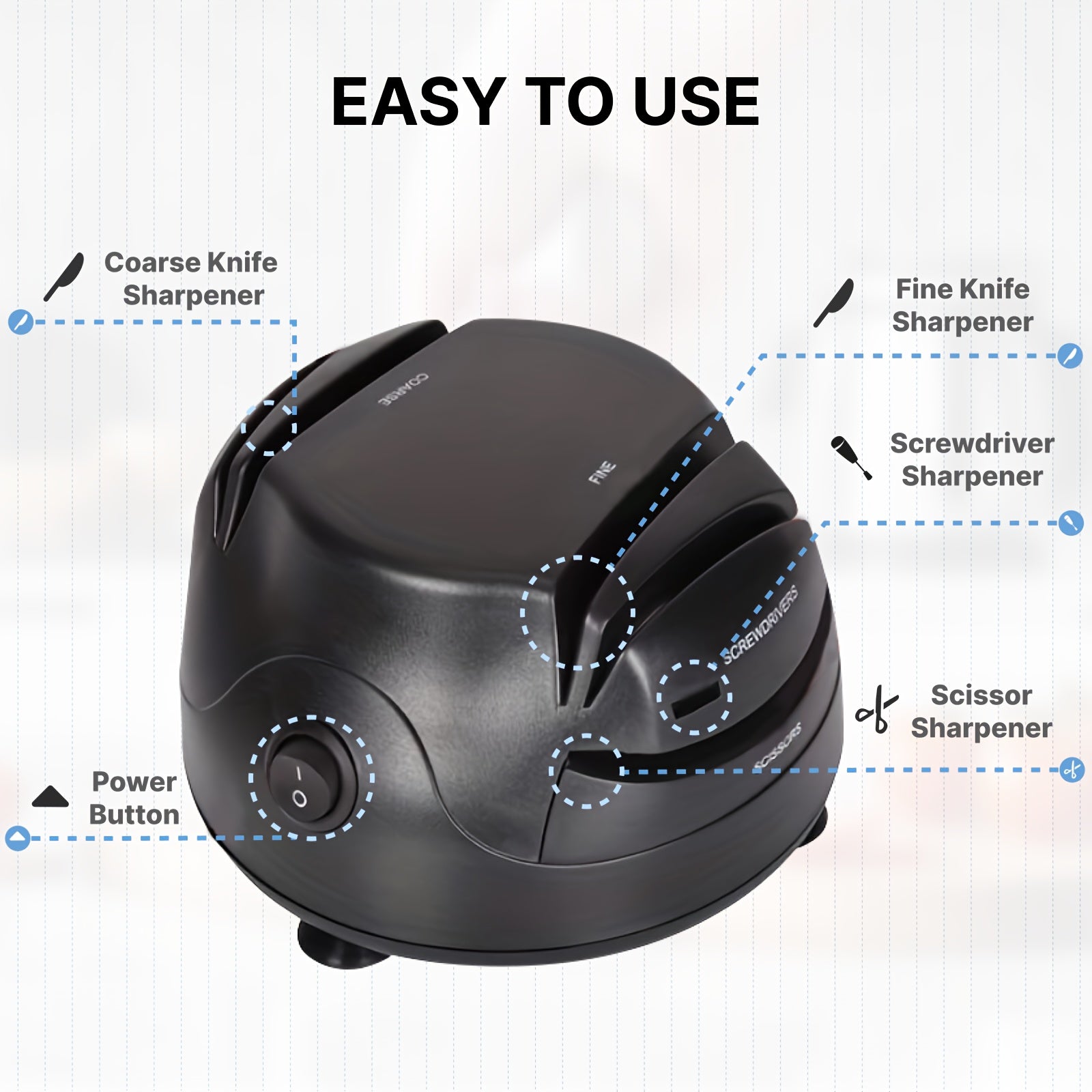 [Professional Knife Sharpener] WANVOAPLS Professional Electric Knife Sharpener