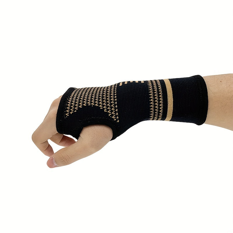 ROORUNS Sports Palm Sleeve - Elastic Knit Wrist Support, Nylon, Hand Wash Only, Pull-On Closure, Size Up Available
