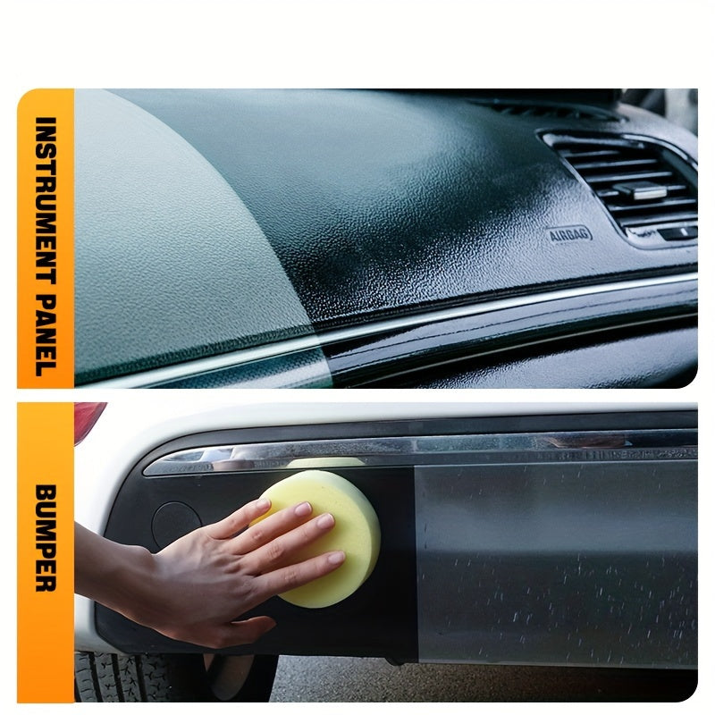 Automotive plastic parts renovator - tire light brightener - black interior light repair scratches crystal coating dashboard wax maintainer