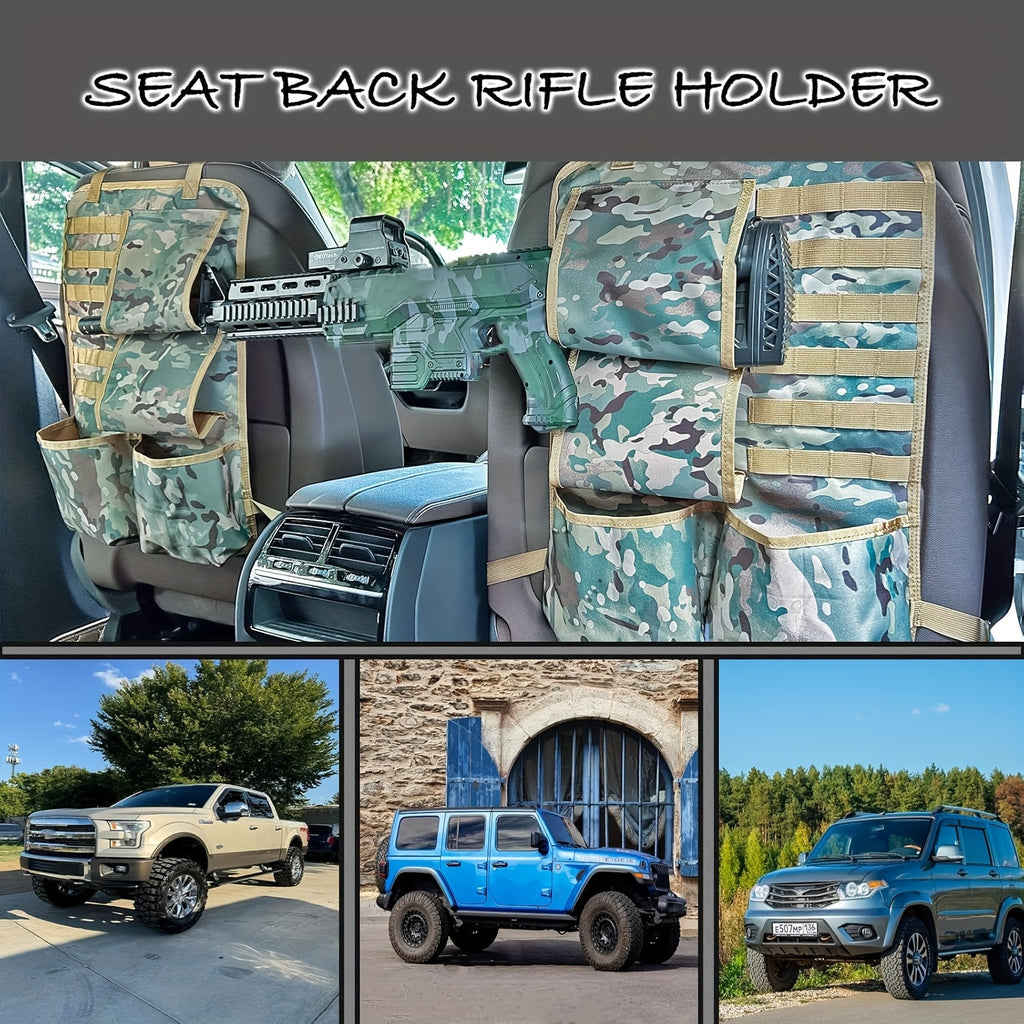 Automotive Gun Racks Vehicle Seat Back Rifle Gun Holder for Hunting Accessories Storage and Organizer, Deer/Duck Hunting Gift for Men