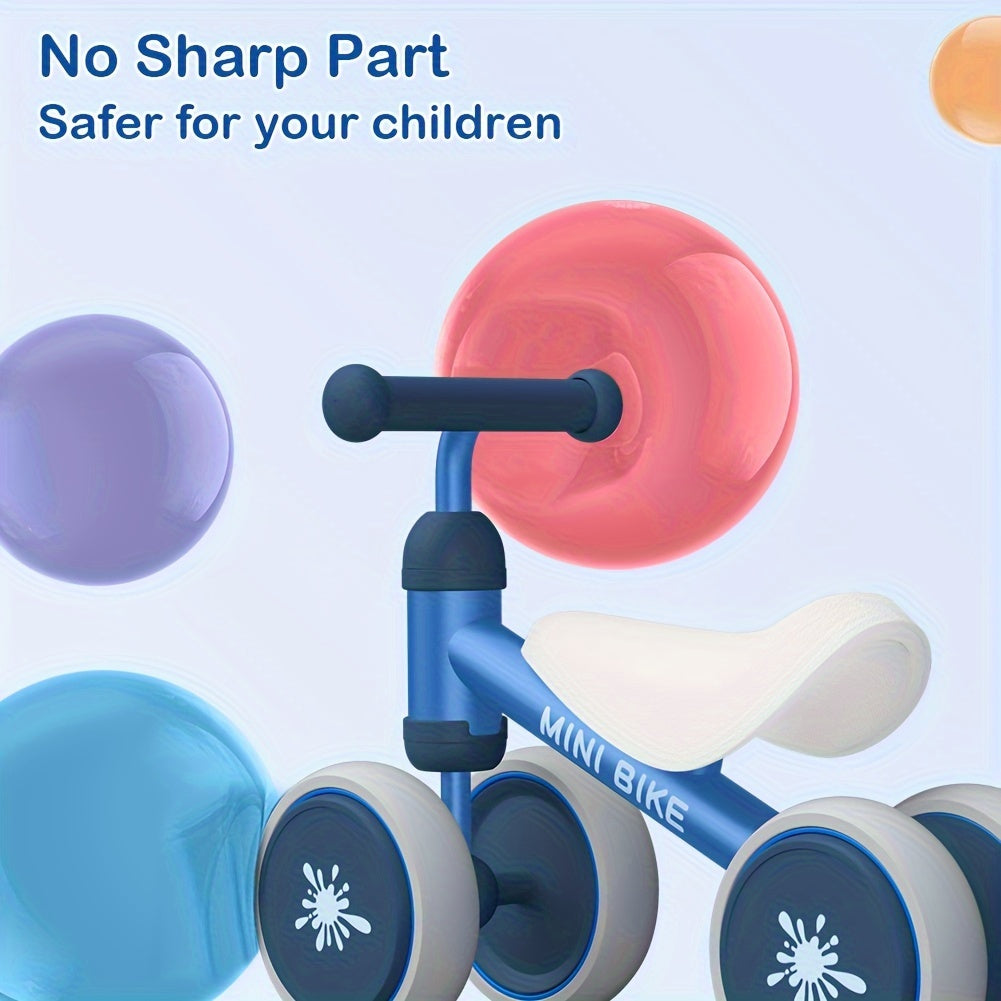 Baby Balance Bike Toys for 1 Year Old Boy Girl Gifts, 10-24 Month Toddler Balance Bike with 4 Silence Wheels, No Pedal Toddler First Bike, First Birthday Gifts Christmas for Boys and Girls
