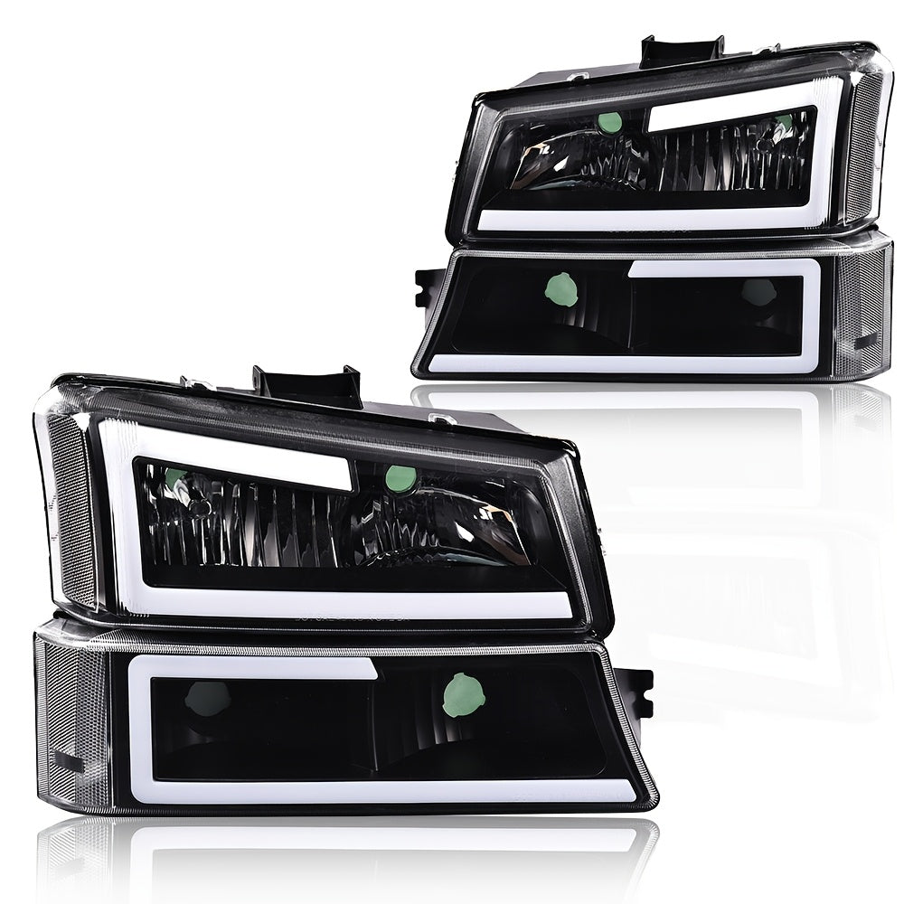 LED Headlight Left & Right Fit for Chevy for Silverado 1500 2500 3500 HD