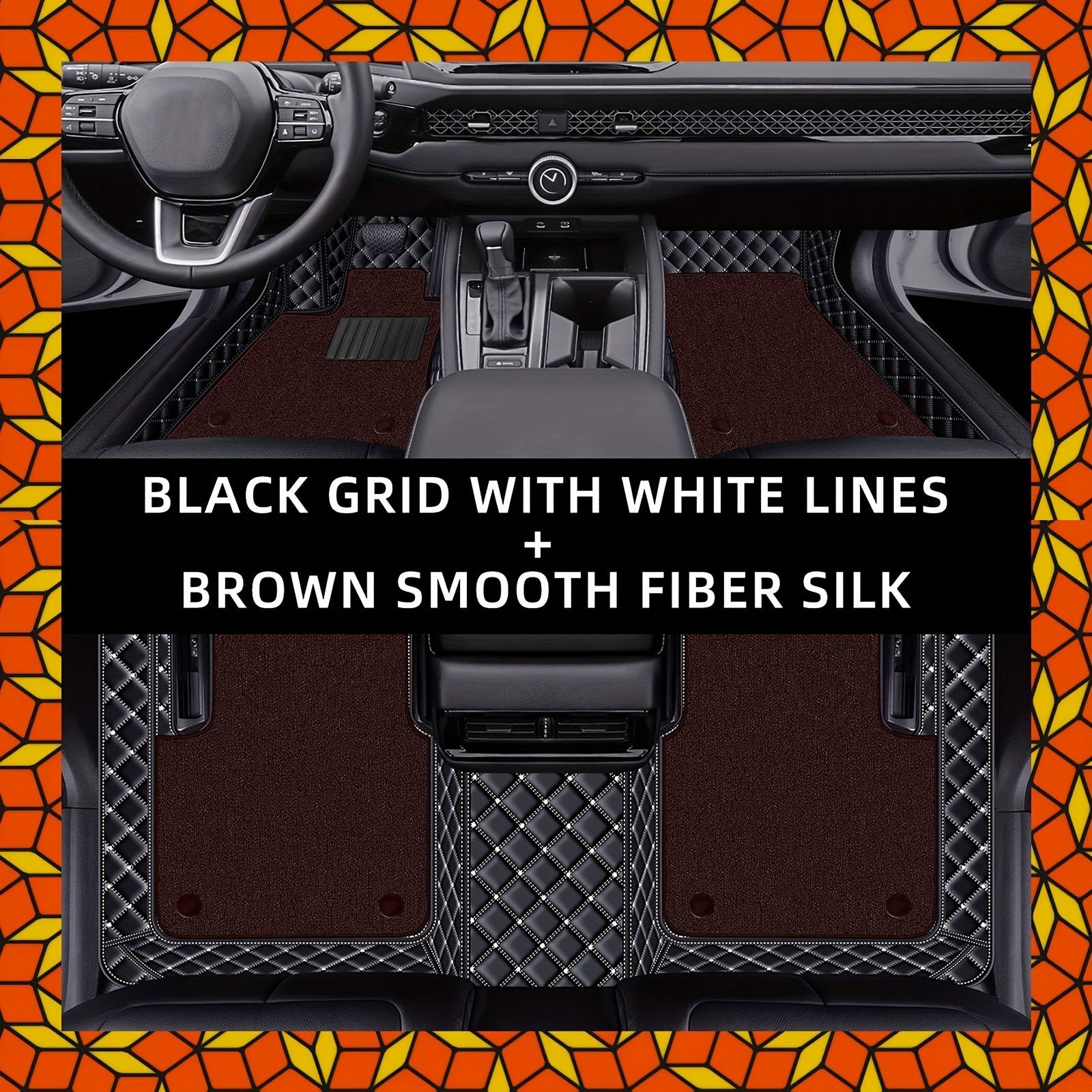 for Kia EV6 2023 PUPU LeatherPU Leathr Dual-Layer Left Hand Drive Car Floor Mats,