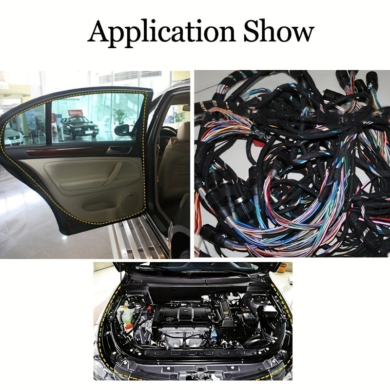 WeluvFit High-Temperature Resistant Harness Tape, 49.2ft - Flame-Retardant, Weatherproof Electrical Fabric Tape for Automotive Wiring & Cable Insulation