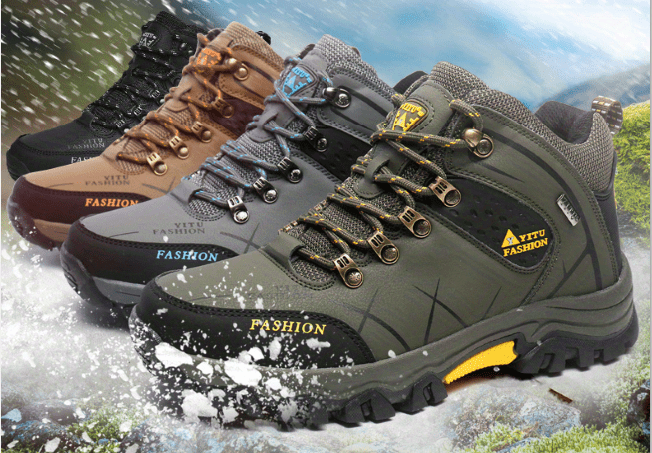 Men's Fashion Hiking Boots, Lightweight Wear-resistant Non-slip Durable Comfortable Boots For Outdoor Hiking Trekking Camping