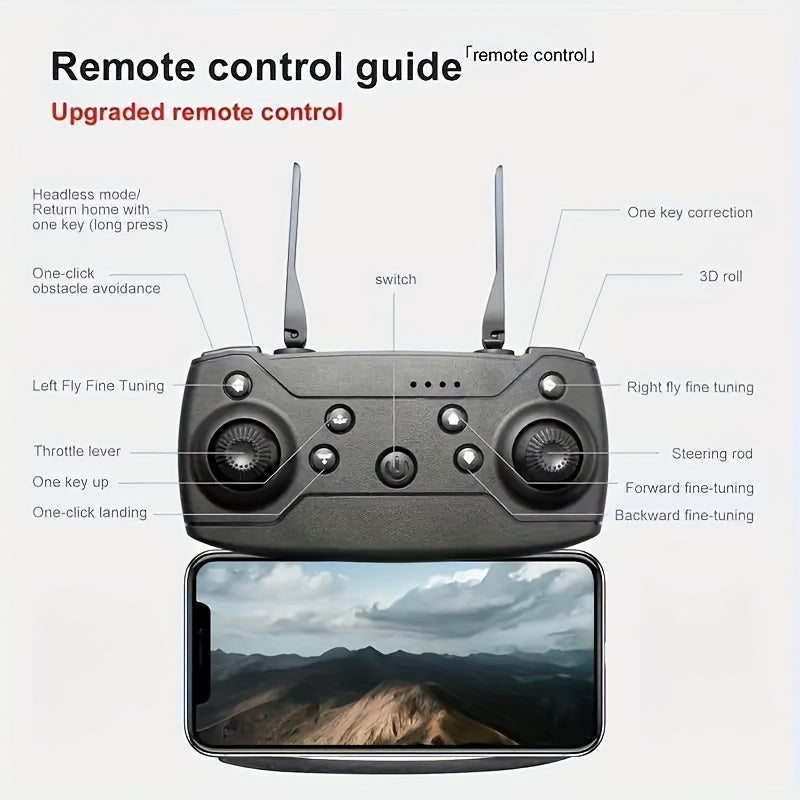 1pc E99 Pro K3 Drone WiFi FPV Height Fixed And More Remote Control Toys Perfect Gift For Beginners Christmas, Halloween, Thanksgiving Gifts, Perfect Gift
