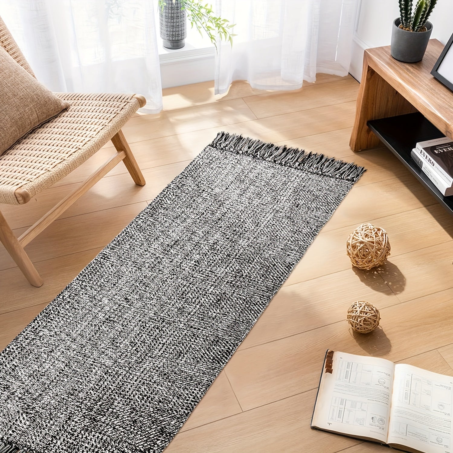 Washable Runner Rug 2x6 Ft Woven Runners For Hallways Farmhouse Kitchen Rug Natural Brown Braided Entryway Runner Rugs Floor Carpet Runners For Indoor Foyer Bedroom Laundry