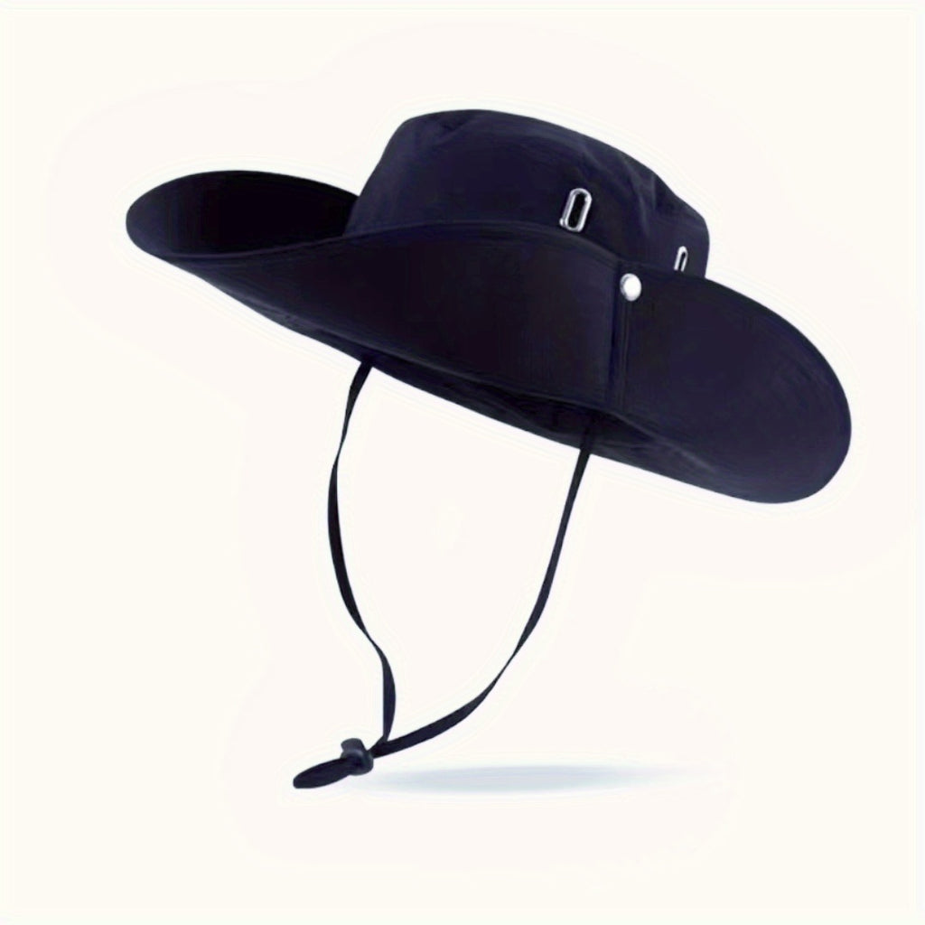Wide Brim Fisherman Hat - djustable Unise Outdoor Sun Hat
