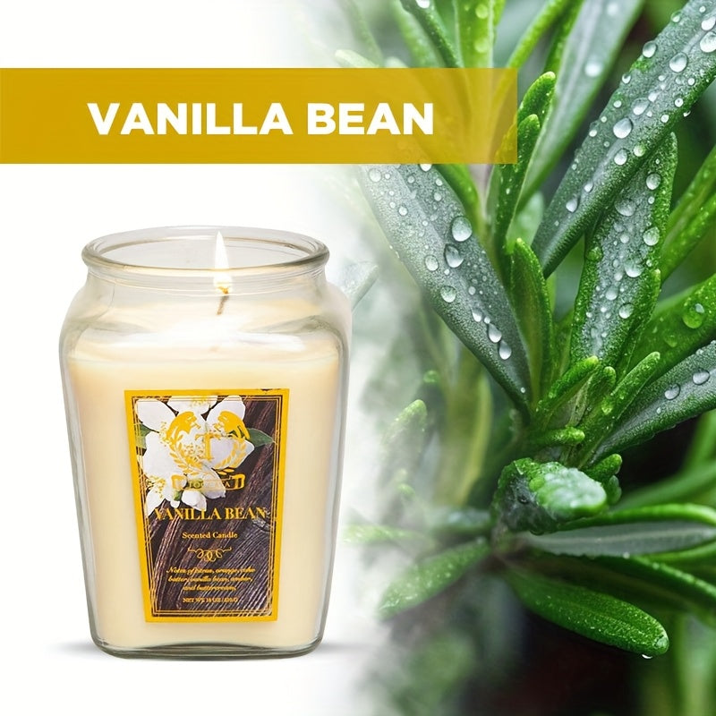 6-Scent Candle - 18oz Lavender & Vanilla Scented Candles in Glass Jars, Home Decor Gifts for Women, Mothers Day, Wedding, Birthday, Relaxing Spa & Special Occasions