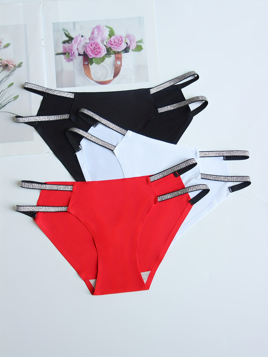 3pcs Soft & Breathable Seamless Panties BriefsPanties,Women'S Underwear & Lingerie