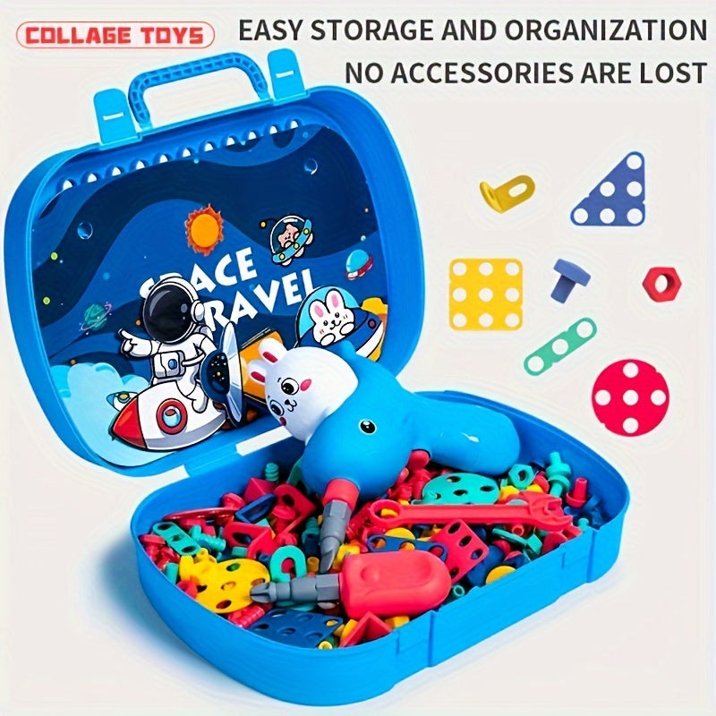 351 pcs Twist Screws To Assemble Toys, Boys Exercise Their Puzzle-solving Skills By Disassembling Electric Drill