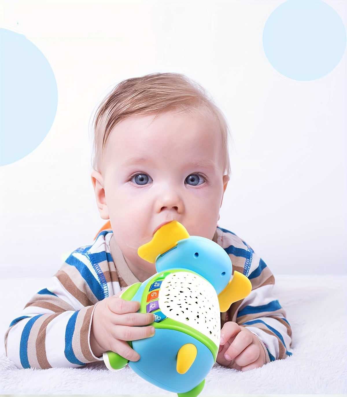 Crawling Baby Toys, Infant Tummy Time Toys with Star Projector Music and Light, Elephant Interactive Sensory Toy for Baby, Early Developmental Toys for Boys Girls, Christmas Gift