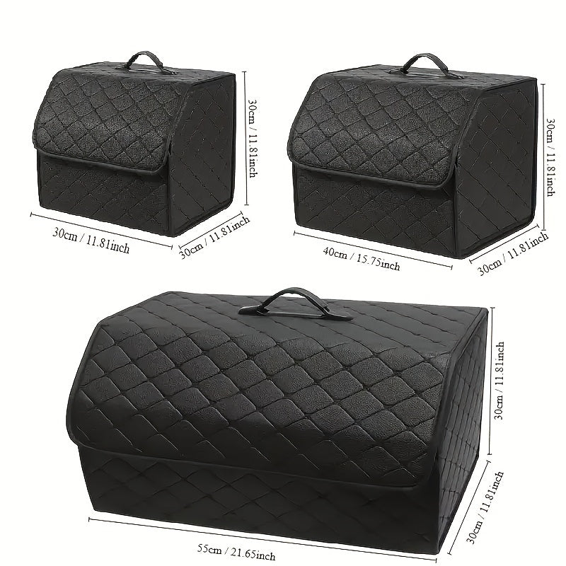 1pc Car Trunk Organizer Storage Box Collapsible Auto Cargo Storage Container Toys Food Storage Bag Car Stowing Automotive Accessories