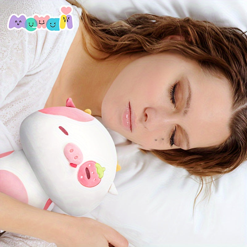 7inch Mushroom Plush, Strawberry Cow Soft Plushies Squishy Pillow, Cute Stuffed Animals Kawaii Plush Toys Throw Pillow Decoration Gift
