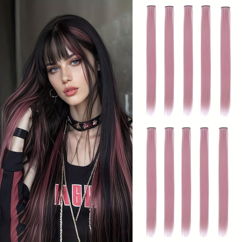 10 Pack HUAQIN Clip-In Hair Extensions for - 18 Inch