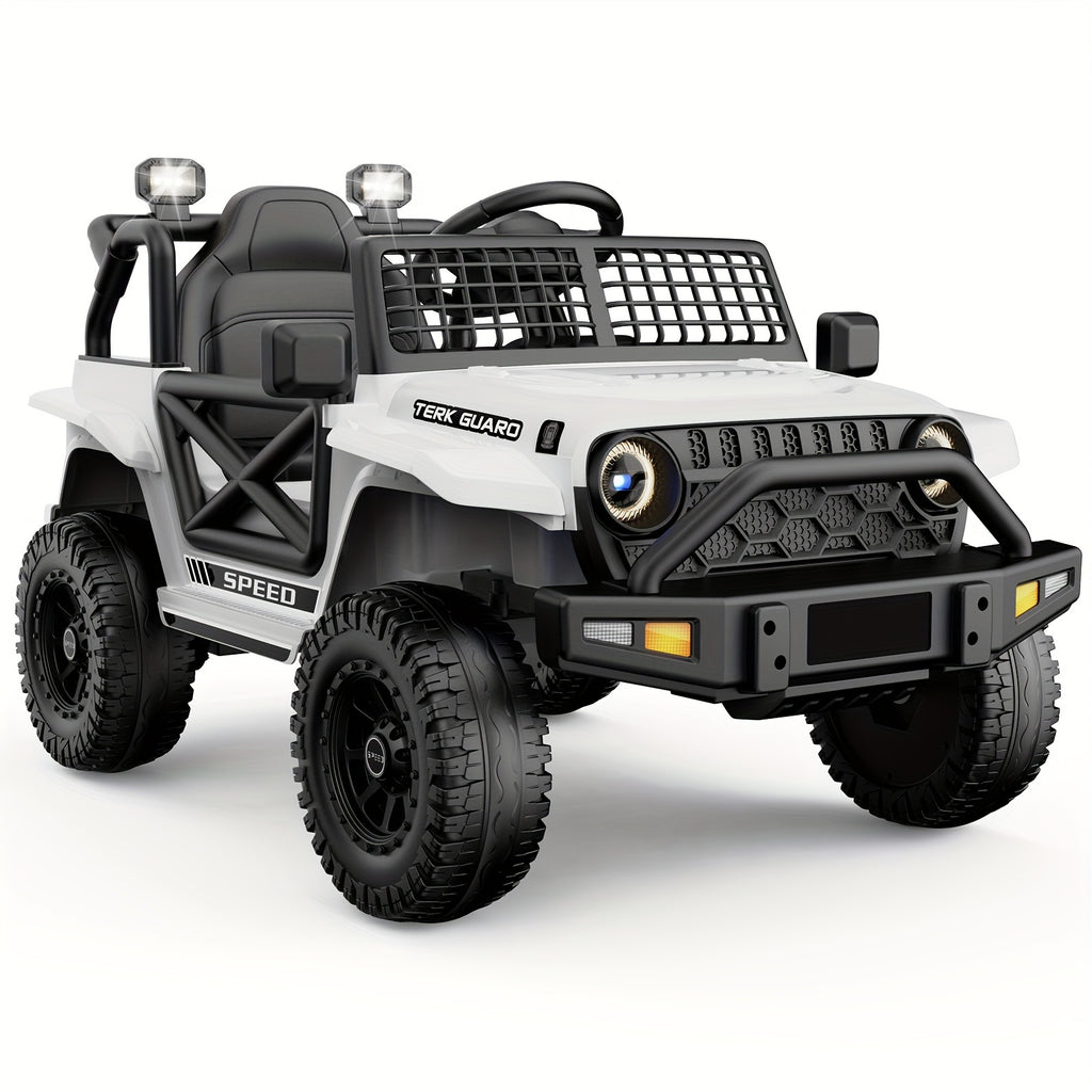 Kids Electric Ride On Truck Car, 12V Electric Ride On Toys, Spring Suspension, Music