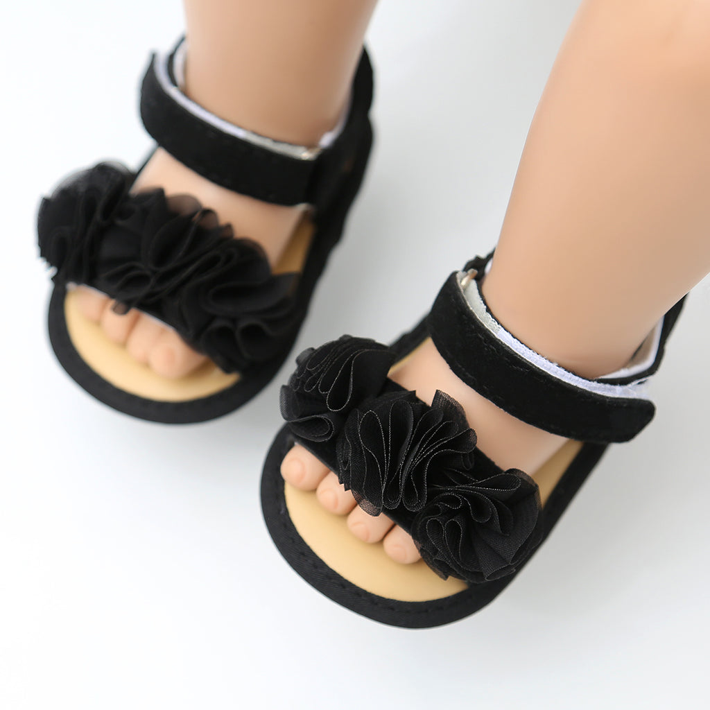 Adorable Baby Girl's Floral Sandals - Breathable, Comfortable, and Durable Open-Toe Shoes for Newborn, Infant,