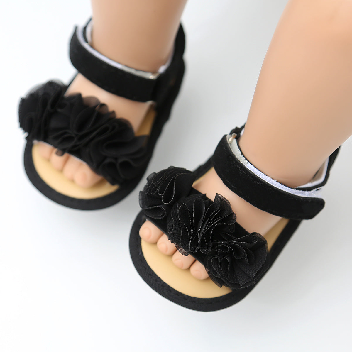 Adorable Baby Girl's Floral Sandals - Breathable, Comfortable, and Durable Open-Toe Shoes for Newborn, Infant,