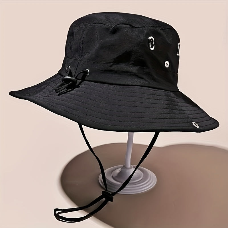 Wide Brim Fisherman Hat - djustable Unise Outdoor Sun Hat