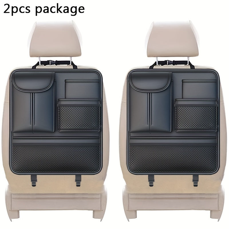 Universal Car Back Seat Organizer, Multipurpose Seat Storage Bag,Car Tissue Box Water Cup Holder Sundry Storage for Travel Accessories and Kids, Toys