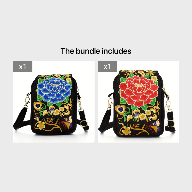 [Embroidered Crossbody] Lightweight Crossbody Bag