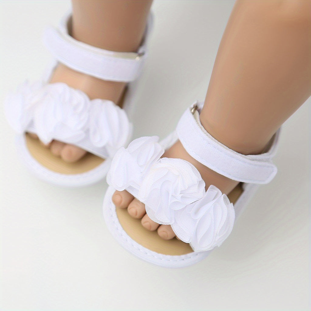 Adorable Baby Girl's Floral Sandals - Breathable, Comfortable, and Durable Open-Toe Shoes for Newborn, Infant,