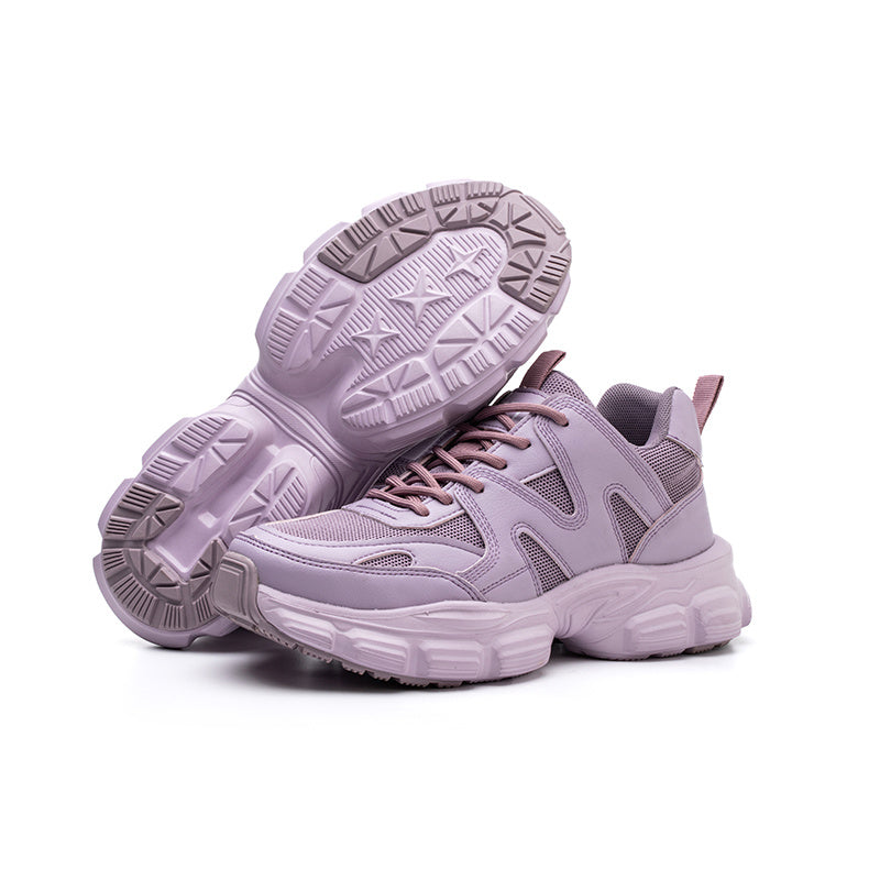 1pc Labor Protection Shoes Women's Steel Toe Cap Anti Impact And Anti Puncture Lightweight Fashionable Safety Work Shoes Women's Office, Shoes Height 1.57in