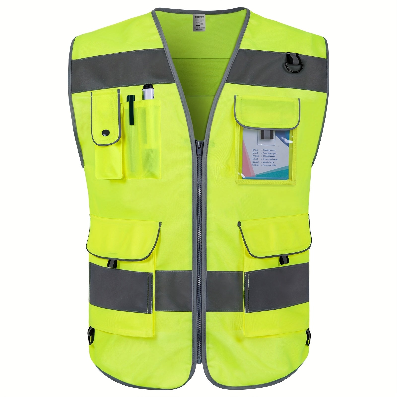 TCCFCCT Bison Series ANSI/ISEA 107-2020 Compliant Safety Vest for Men & Women - Reflective Vest