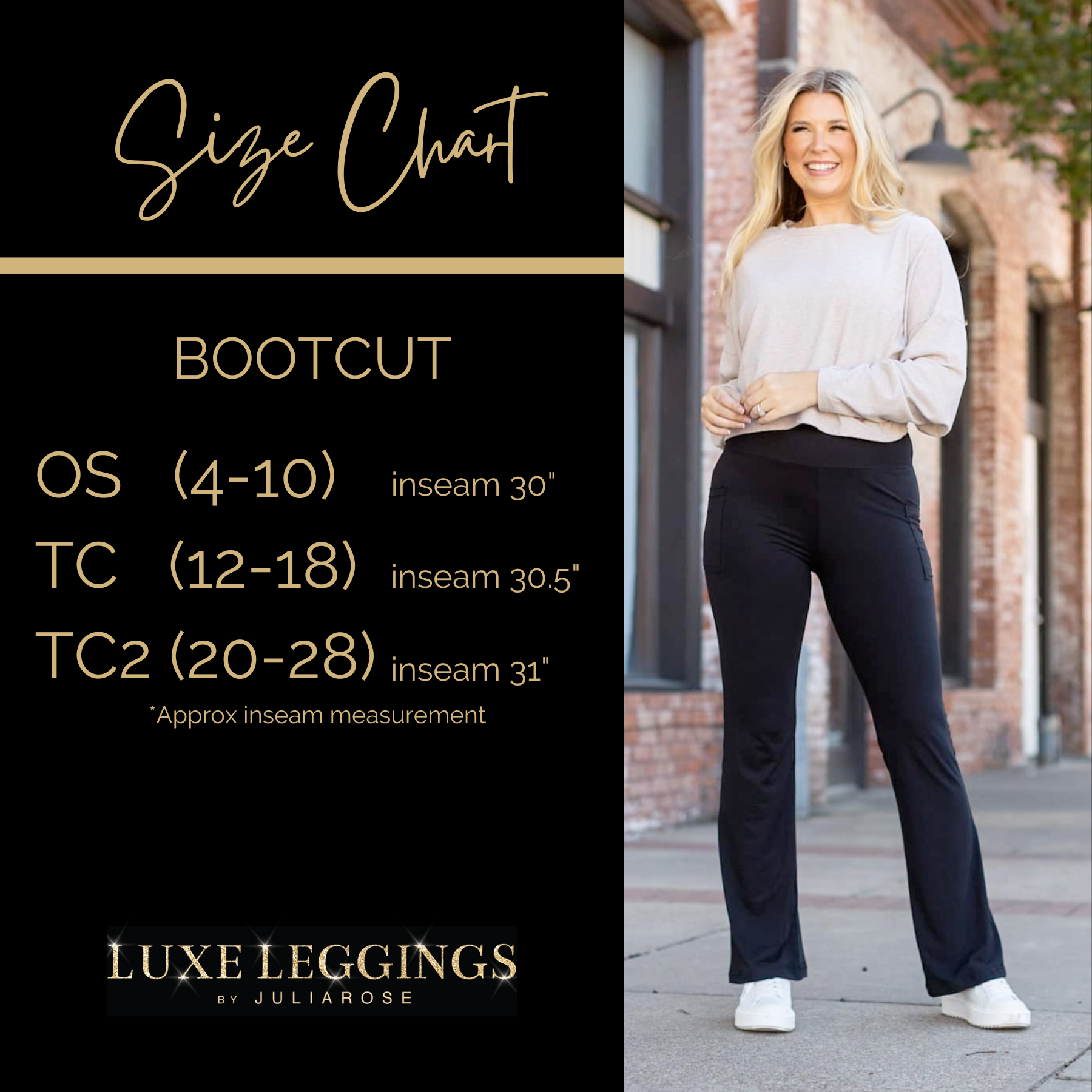 Ready to Ship | The Liz - Crossover Bootcut Leggings with Pockets