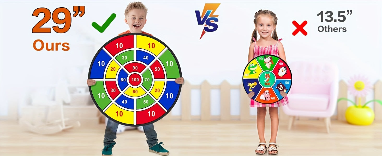 29" Large Dart Board With Sticky Balls, Indoor&Outdoor Fun Party Play Game Toys, Birthday Gifts For Boys&Girls