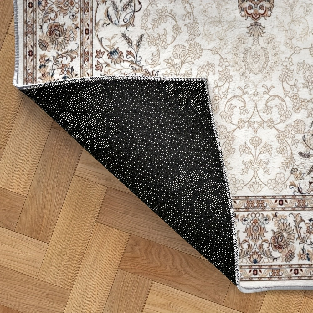 Velvet Living Room Mat: Fresh And Minimalist Design, Anti-Slip for a Cozy Bedroom, Machine Washable, Durable, Soft, Safe, And Easy to Clean – Perfect for Rooms, Kitchens, Or Dining Areas, Rugs for Living Room, Living Room R
