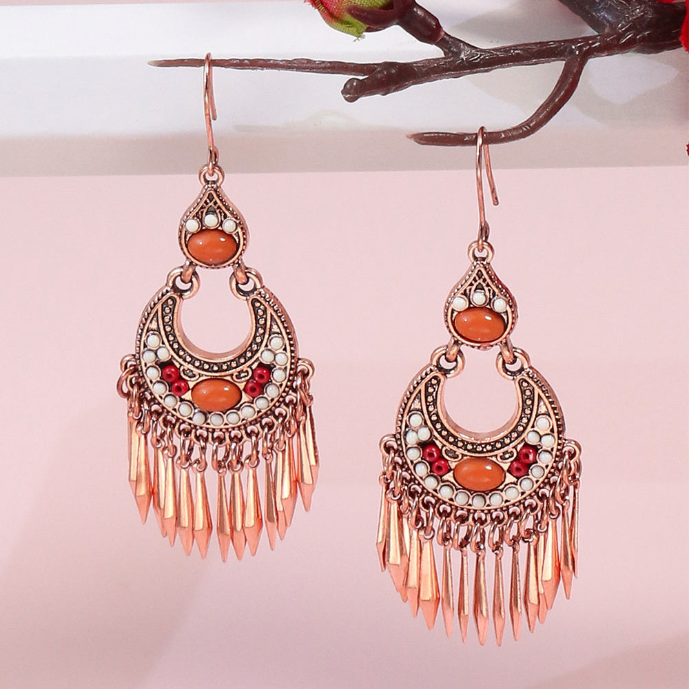 1 Pair/4 Pairs Vintage Style Women's Pendant  Tassel Earrings