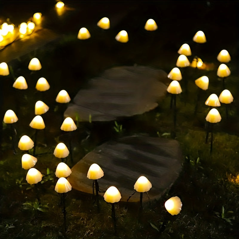 Solar Powered 1 Set of 10 Lights, Easy to Install, Durable Solar Fairy Lights with Remote Control for Garden Yard Porch Wedding Party Decor