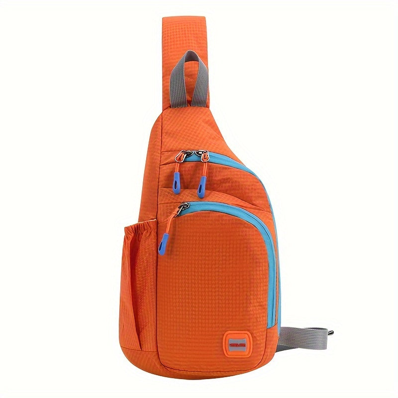[Trendy Belt Bag] Trendy Nylon Belt Bag | Zipper Sling Bag with Side Pocket for Outdoor Sports