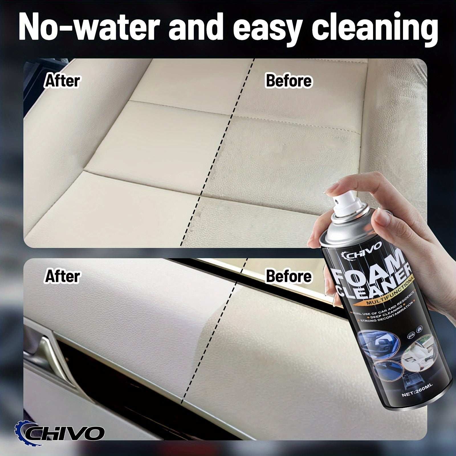 Chivo Multi-Functional Foam Cleaner Automotive Oil Film Cleaner Wheel Cleaner Headlight Cleaner Automotive Interior Cleaner Range Hood Cleaner