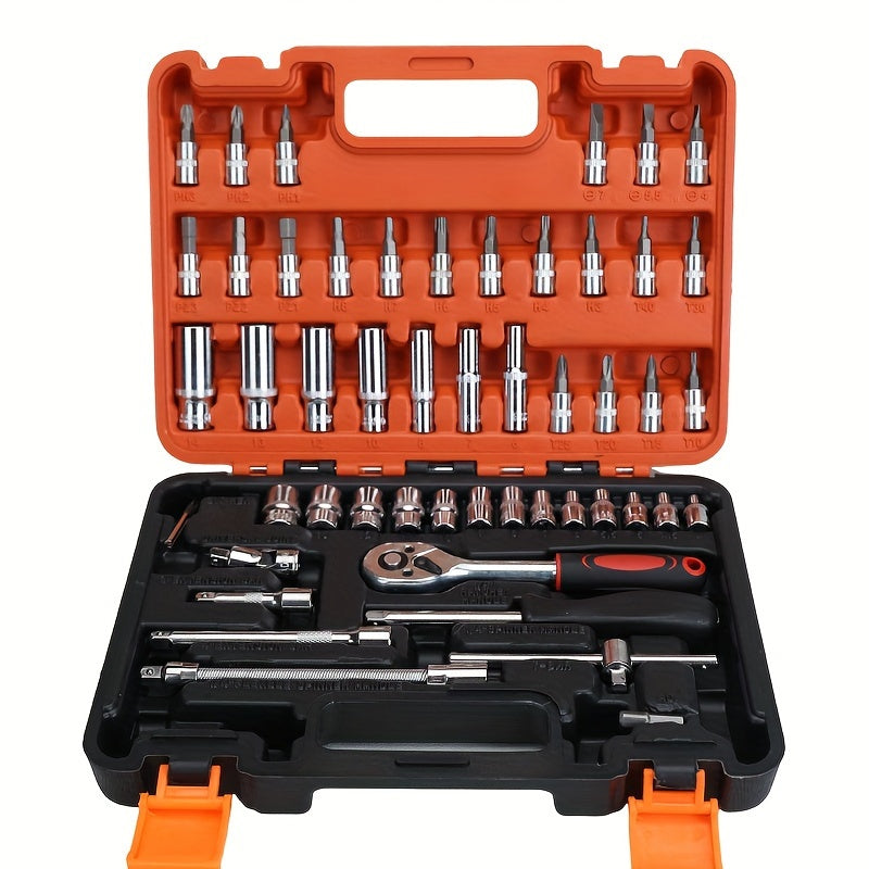 [HOT SALE]1 Set Of 53/151 Pieces, Professional Auto Repair Tool Kit